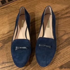 Louise Et Cie Navy Suede Loafers